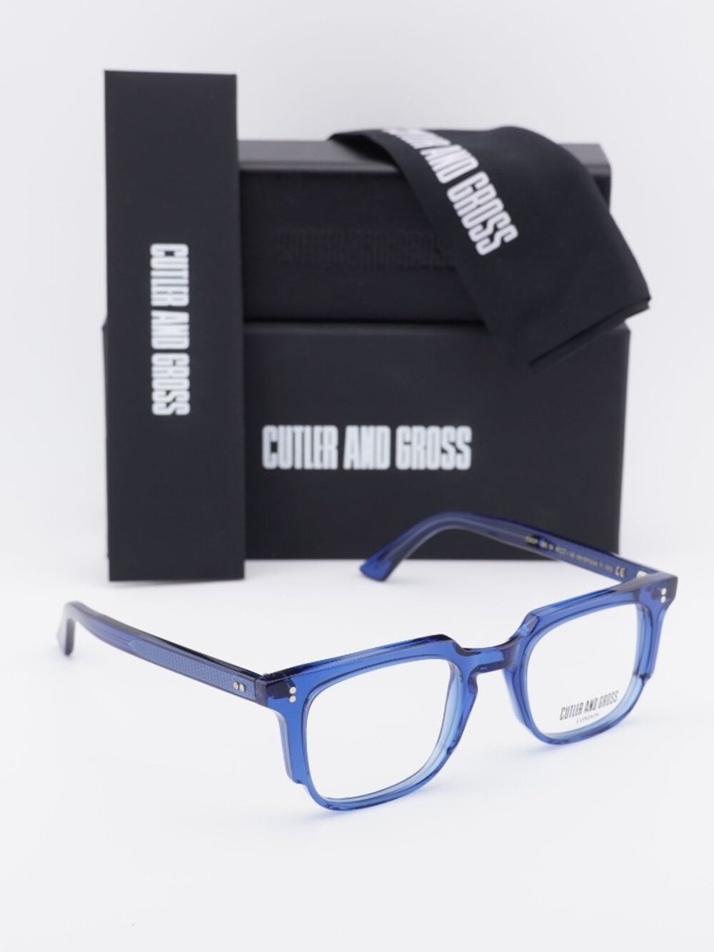 Cutler and Gross CGOP138249 004 Square Eyeglasses 49mm - Blue